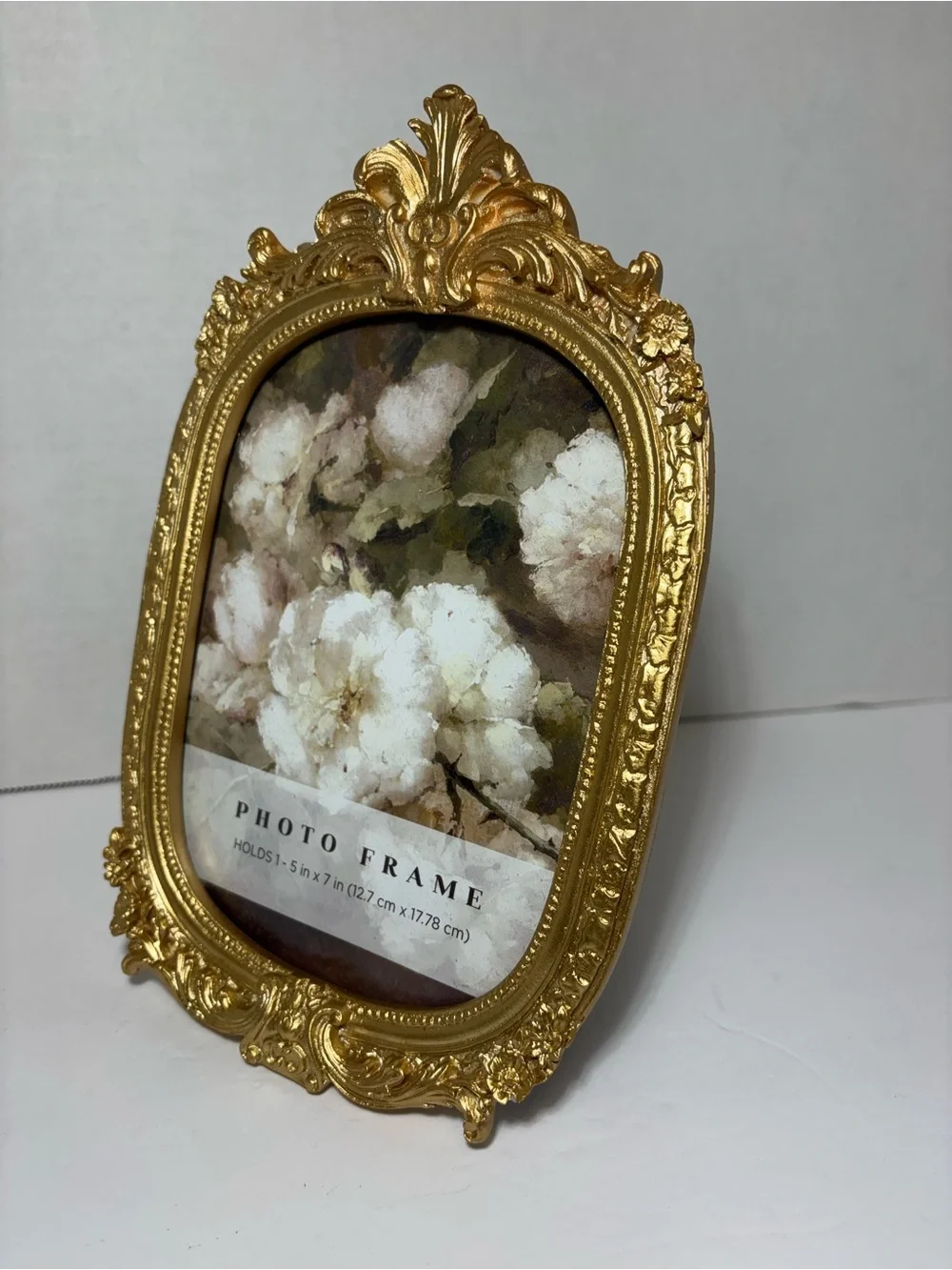 Ornate Gold Decorative Photo Frame - Elegant Home Accent Holds 5 X 7 Photo Heavy